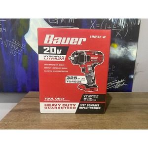 BAUER 20V Cordless 3/8 in. Compact Impact Wrench - Tool Only